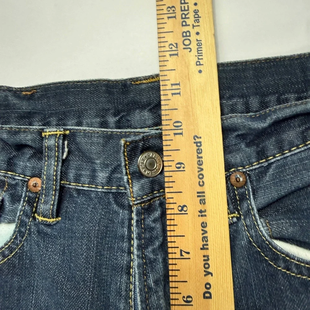 Y2K Polo Ralph Lauren Mens Dark Wash Jeans Red Pony Logo Straight Leg 30x30